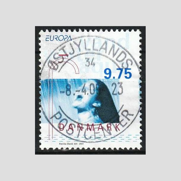 FRIM�RKER DANMARK | 2001 - AFA 1284 - Europam�rker - 9,75 Kr. flerfarvet - Pragt Stemplet 