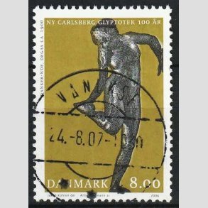 FRIM�RKER DANMARK | 2006 - AFA 1476 - Glyplotek 100 �r. - 8,00 Kr. Danserinde - Pragt Stemplet Vanl�se