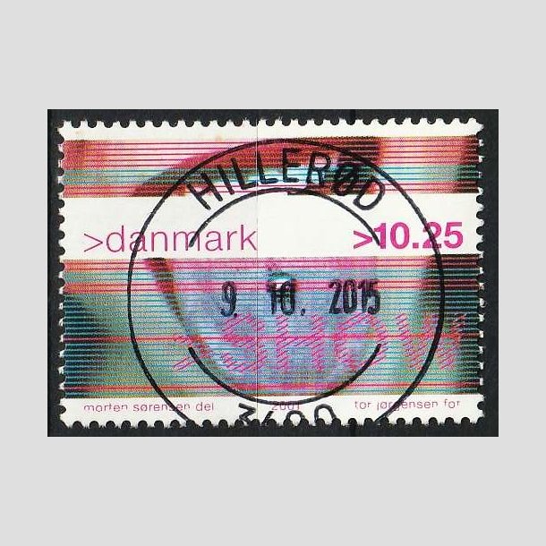 FRIM�RKER DANMARK | 2001 - AFA 1290 - Show - 10,25 Kr. piercing - Pragt Stemplet Hiller�d