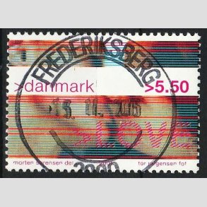 FRIM�RKER DANMARK | 2001 - AFA 1288 - Ungdomskultur - 5,50 Kr. LOVE - Pragt Stemplet Frederiksberg