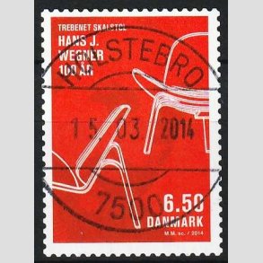 FRIM�RKER DANMARK | 2014 - AFA 1773 - Dansk design - 6,50 Kr. flerfarvet - Pragt Stemplet Holstebro