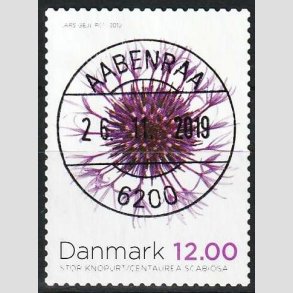 FRIM�RKER DANMARK | 2012 - AFA 1716 - Efter�rsblomster - 12,00 Kr. - Lux Stemplet Aabenraa