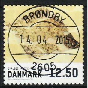 FRIM�RKER DANMARK | 2013 - AFA 1728 - Fisk - 12,50 Kr. skrubbe - Pragt Stemplet