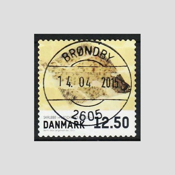 FRIM�RKER DANMARK | 2013 - AFA 1728 - Fisk - 12,50 Kr. skrubbe - Pragt Stemplet