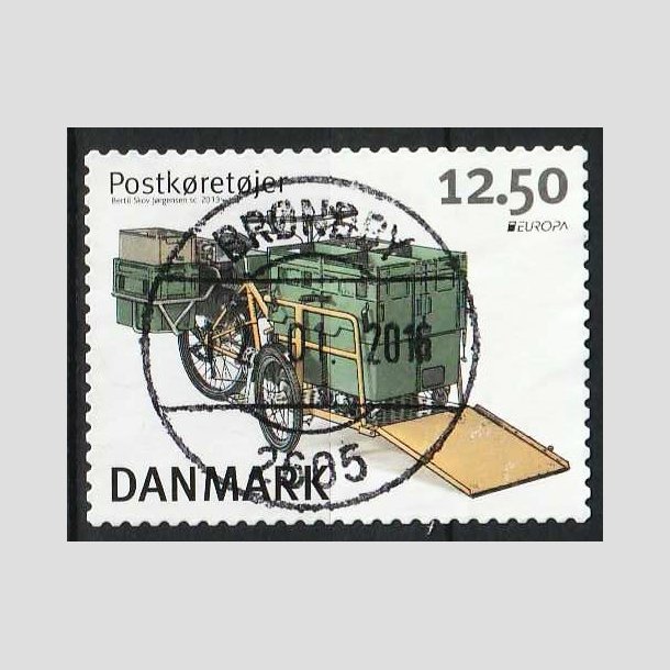FRIM�RKER DANMARK | 2013 - AFA 1741 - Postk�ret�jer - 12,50 Kr. flerfarvet - Pragt Stemplet