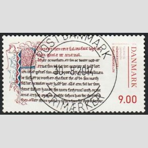 FRIM�RKER DANMARK | 2014 - AFA 1791 - H�ndskrifter - 9,00 Kr. Sj�llandske lov - Pragt Stemplet