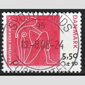 FRIM�RKER DANMARK | 2008 - AFA 1529 - Kr�ftens Bek�mpelse - 5,50 + 0,50 Kr. flerfarvet - Lux Stemplet 
