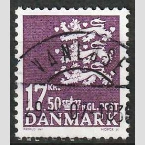 FRIM�RKER DANMARK | 2007 - AFA 1491 - Lille Rigsv�ben - 17,50 Kr. violet - Lux stemplet Vanl�se