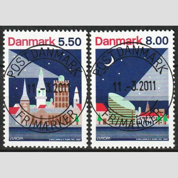 FRIM�RKER DANMARK | 2009 - AFA 1576+77 - Astronomi - S�t - Lux Stemplet 
