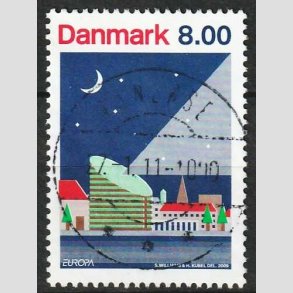 FRIM�RKER DANMARK | 2009 - AFA 1577 - Astronomi - 8,00 Kr. flerfarvet - Pragt Stemplet