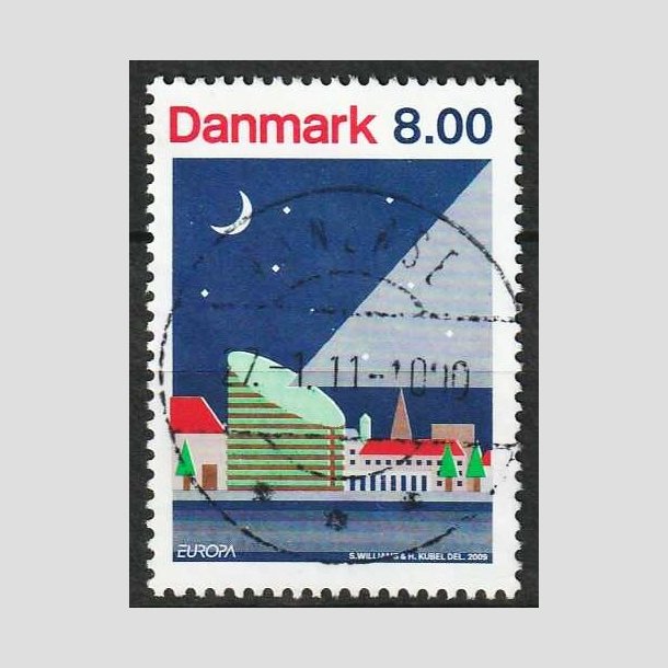 FRIM�RKER DANMARK | 2009 - AFA 1577 - Astronomi - 8,00 Kr. flerfarvet - Pragt Stemplet