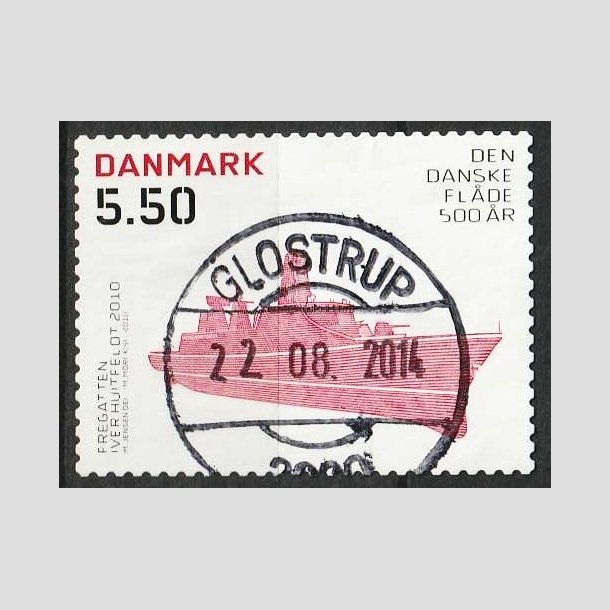 FRIM�RKER DANMARK | 2010 - AFA 1620E - Den Danske fl�de 500 �r - 5,50 Kr. - Lux Stemplet Glostrup