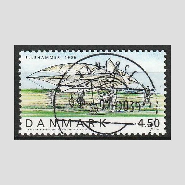 FRIM�RKER DANMARK | 2006 - AFA 1478 - Ellehammer - 4,50 Kr. flerfarvet - Pragt Stemplet 