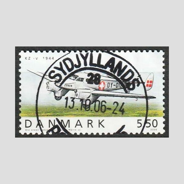 FRIM�RKER DANMARK | 2006 - AFA 1480 - Ellehammer - 5,50 Kr. flerfarvet - Pragt Stemplet 