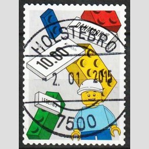 FRIM�RKER DANMARK | 2015 - AFA 1805 - LEGO-klodser - 10 Kr. flerfarvet - Pragt Stemplet Holstebro