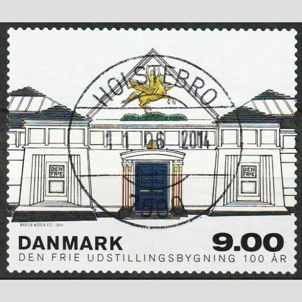 FRIM�RKER DANMARK | 2014 - AFA 1787 - Den Frie Udstillingsbygning 100 �r. - 9,00 kr. - Lux Stemplet