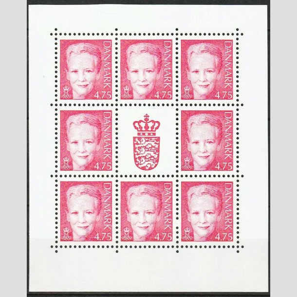 FRIM�RKER DANMARK | 2006 - AFA 1449 (SM�ARK NR. 24) - 4,75 kr. r�d x 8 samt vignet - Postfrisk