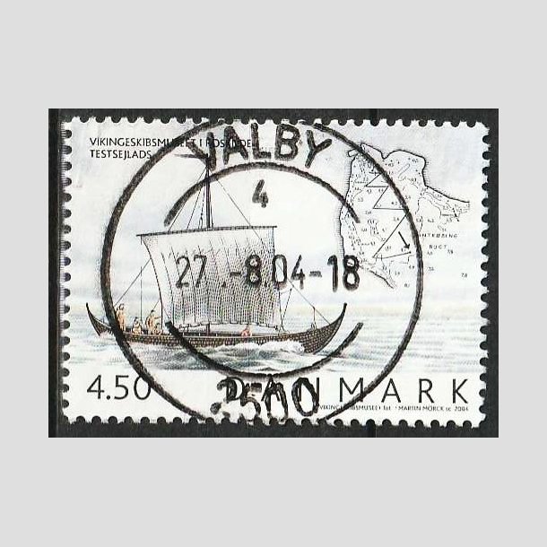 FRIM�RKER DANMARK | 2004 - AFA 1400 - Vikingeskibsmuseet - 4,50 Kr. Testsejlads - Pragt Stemplet Valby