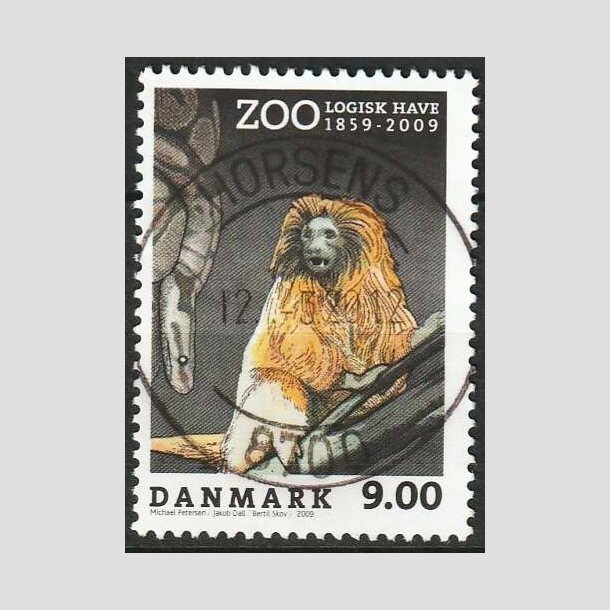 FRIM�RKER DANMARK | 2009 - AFA 1581 - Zoologisk Have - 9,00 Kr. flerfarvet - Lux Stemplet Horsens