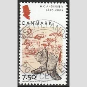 FRIM�RKER DANMARK | 2005 - AFA 1425 - H.C. Andersen - 7,50 Kr. Rejsest�vler - Pragt Stemplet 