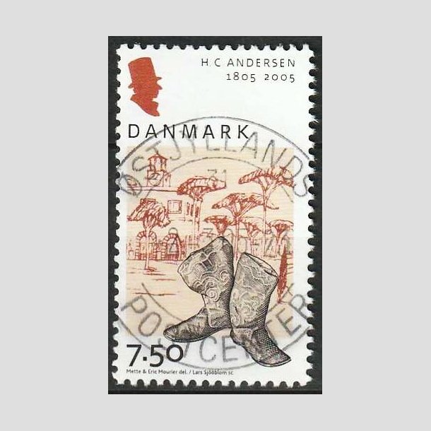FRIM�RKER DANMARK | 2005 - AFA 1425 - H.C. Andersen - 7,50 Kr. Rejsest�vler - Pragt Stemplet 