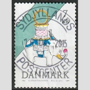 FRIM�RKER DANMARK | 2015 - AFA 1815 - Danske ordener - 7,00 Kr. flerfarvet - Pragt Stemplet