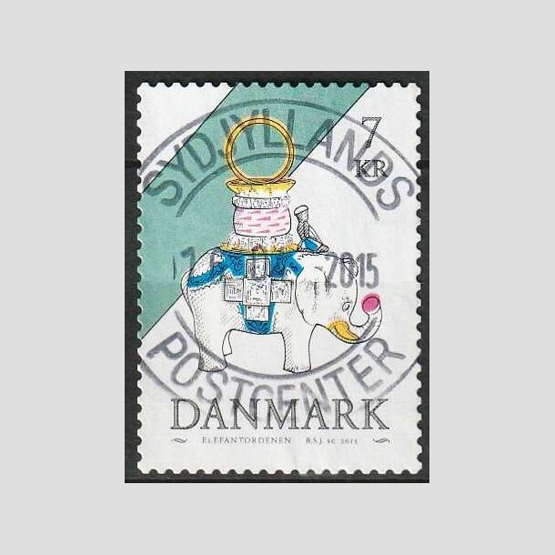 FRIM�RKER DANMARK | 2015 - AFA 1815 - Danske ordener - 7,00 Kr. flerfarvet - Pragt Stemplet