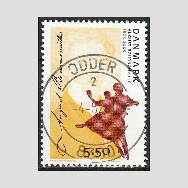 FRIM�RKER DANMARK | 2005 - AFA 1433 - August Bournoneville - 5,50 Kr. flerfarvet - Pragt Stemplet