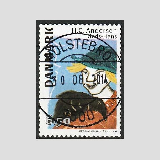 FRIM�RKER DANMARK | 2014 - AFA 1788 - H.C. Andersen - 6,50 Kr. Klods-Hans p� klip - Pragt Stemplet