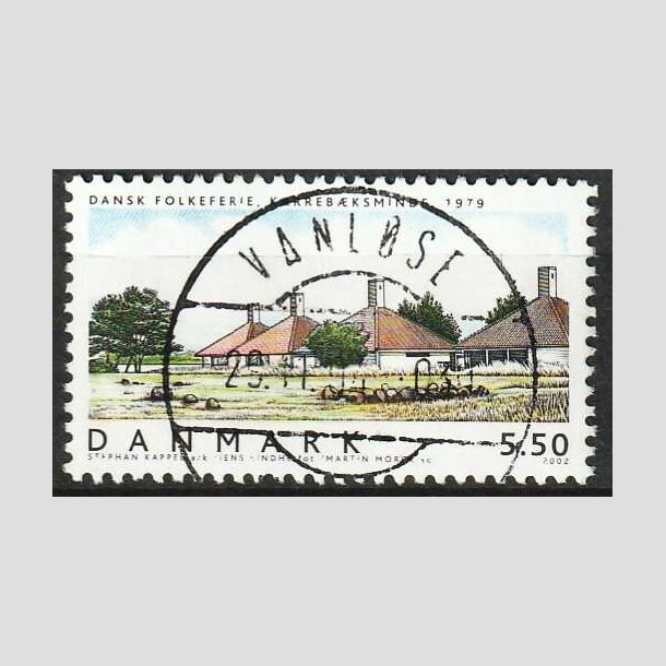 FRIM�RKER DANMARK | 2002 - AFA 1334 - Danske boliger I. - 5,50 Kr. Dansk Folkeferie - Pragt Stemplet Vanl�se