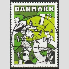 FRIM�RKER DANMARK | 2008 - AFA 1547 - Europam�rke - 7,75 Kr. flerfarvet - Lux Stemplet 