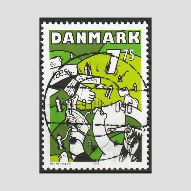 FRIM�RKER DANMARK | 2008 - AFA 1547 - Europam�rke - 7,75 Kr. flerfarvet - Lux Stemplet 