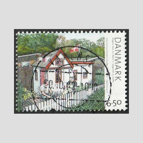 FRIM�RKER DANMARK | 2008 - AFA 1549 - Kolonihaver - 6,50 Kr. flerfarvet - Pragt Stemplet Vanl�se