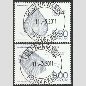 FRIM�RKER DANMARK | 2009 - AFA 1568+69 - COP15 - 5,50+9,00 Kr. flerfarvet - Pragt Stemplet