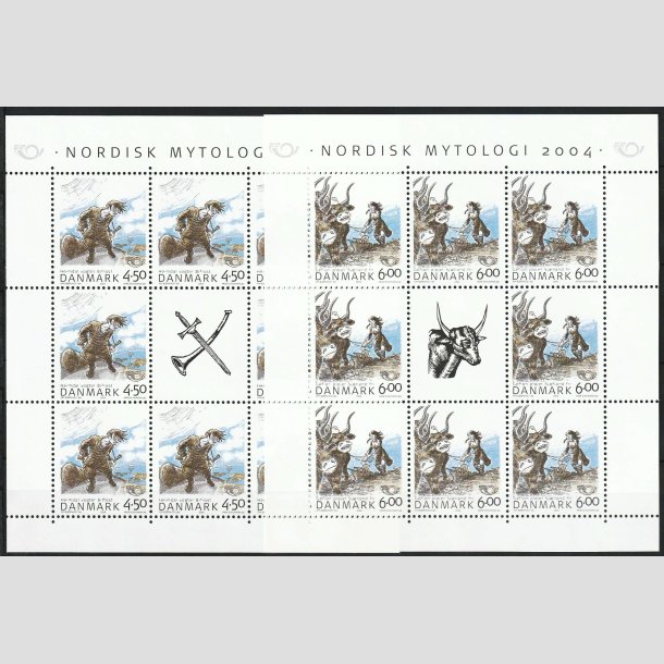 FRIM�RKER DANMARK | 2004 - AFA 1384,1385 (SM�ARK NR. 16 &amp; 17) - Nordisk Mytologi - Postfrisk