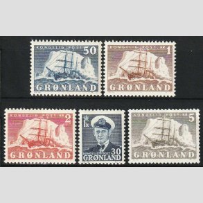 FRIM�RKER GR�NLAND | 1950/58 - AFA 33-36+41 - Gustav Holm/Frd. IX - Postfrisk