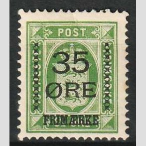 FRIM�RKER DANMARK | 1912 - AFA 62 - 35/32 �res Provisorier gr�n - Ubrugt