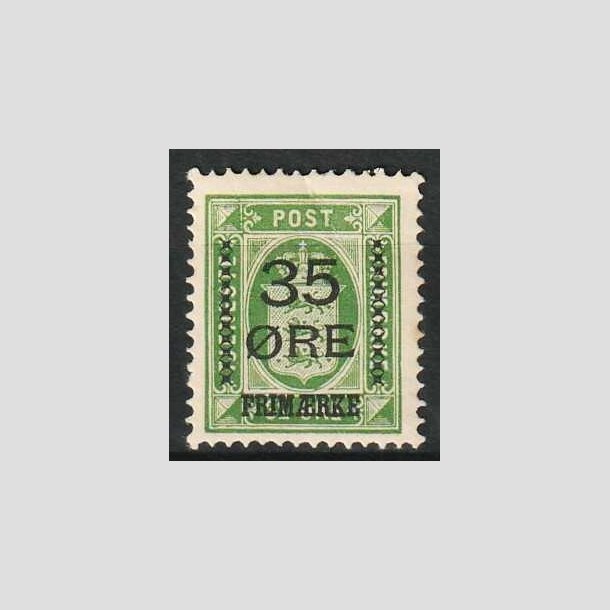 FRIM�RKER DANMARK | 1912 - AFA 62 - 35/32 �res Provisorier gr�n - Ubrugt