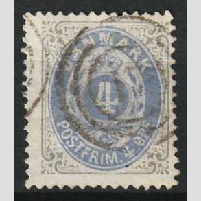 FRIM�RKER DANMARK | 1875 - AFA 23a - 4 �re gr�/ultramarin - Stemplet