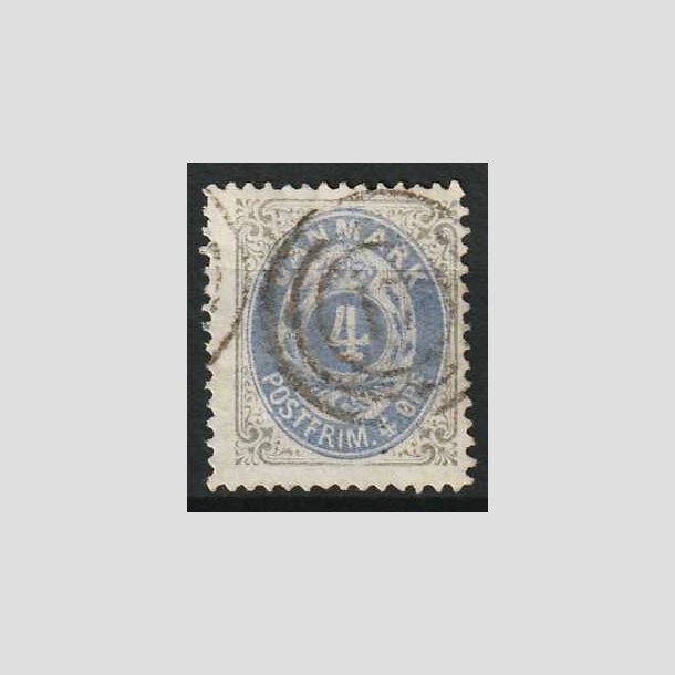 FRIM�RKER DANMARK | 1875 - AFA 23a - 4 �re gr�/ultramarin - Stemplet