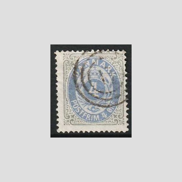 FRIM�RKER DANMARK | 1875 - AFA 23a - 4 �re gr�/ultramarin - Stemplet