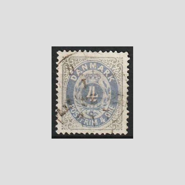 FRIM�RKER DANMARK | 1875 - AFA 23a - 4 �re gr�/ultramarin - Stemplet