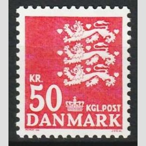 FRIM�RKER DANMARK | 1985 - AFA 824 - Rigsv�ben - 50,00 Kr. r�d - Postfrisk