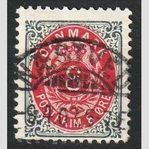 FRIM�RKER DANMARK | 1895 - AFA 25By - 8 �re gr�/r�d - Lux Stemplet N�stved 