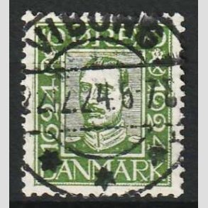 FRIM�RKER DANMARK | 1924 - AFA 135 - Postjubil�um 10 �re gr�n - Lux Stemplet Viborg