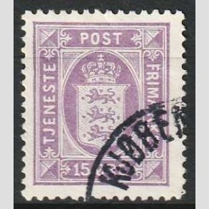 FRIM�RKER DANMARK | 1914-20 - AFA 16 - 15 �re lilla - Stemplet