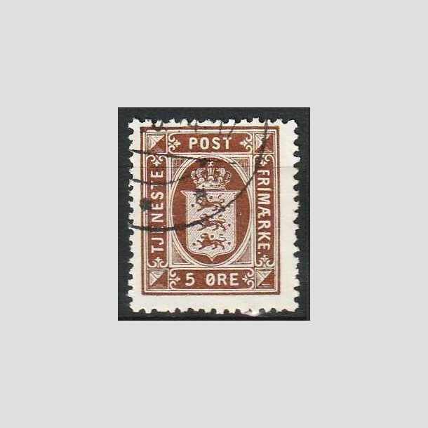 FRIM�RKER DANMARK | 1921-23 - AFA 18 - 5 �re brun - P�nt Stemplet