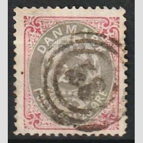 FRIM�RKER DANMARK | 1875 - AFA 28 - 20 �re r�d/gr� - Stemplet