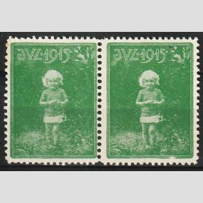 JULEM�RKER DANMARK | 1915 - Lille pige i par - Postfrisk