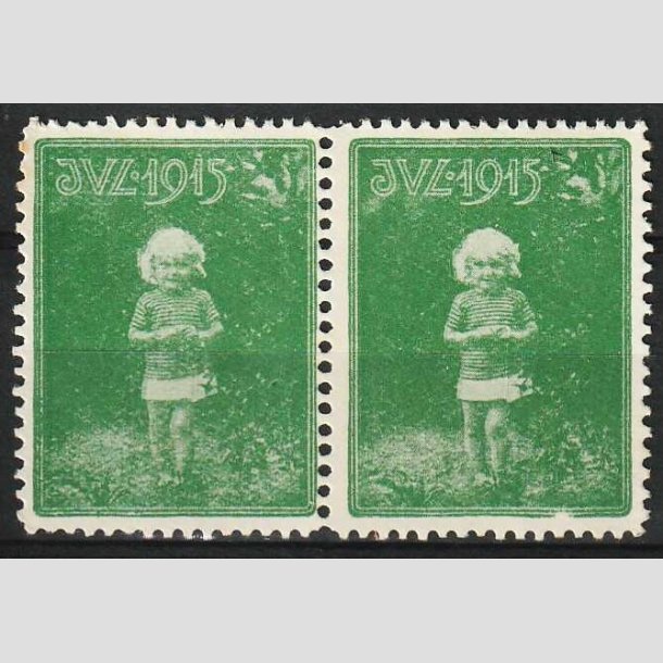 JULEM�RKER DANMARK | 1915 - Lille pige i par - Postfrisk